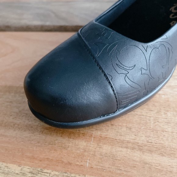 Aetrex NEW! Leather Mary Jane Shoes Black flats size 9.5W - Picture 10 of 16